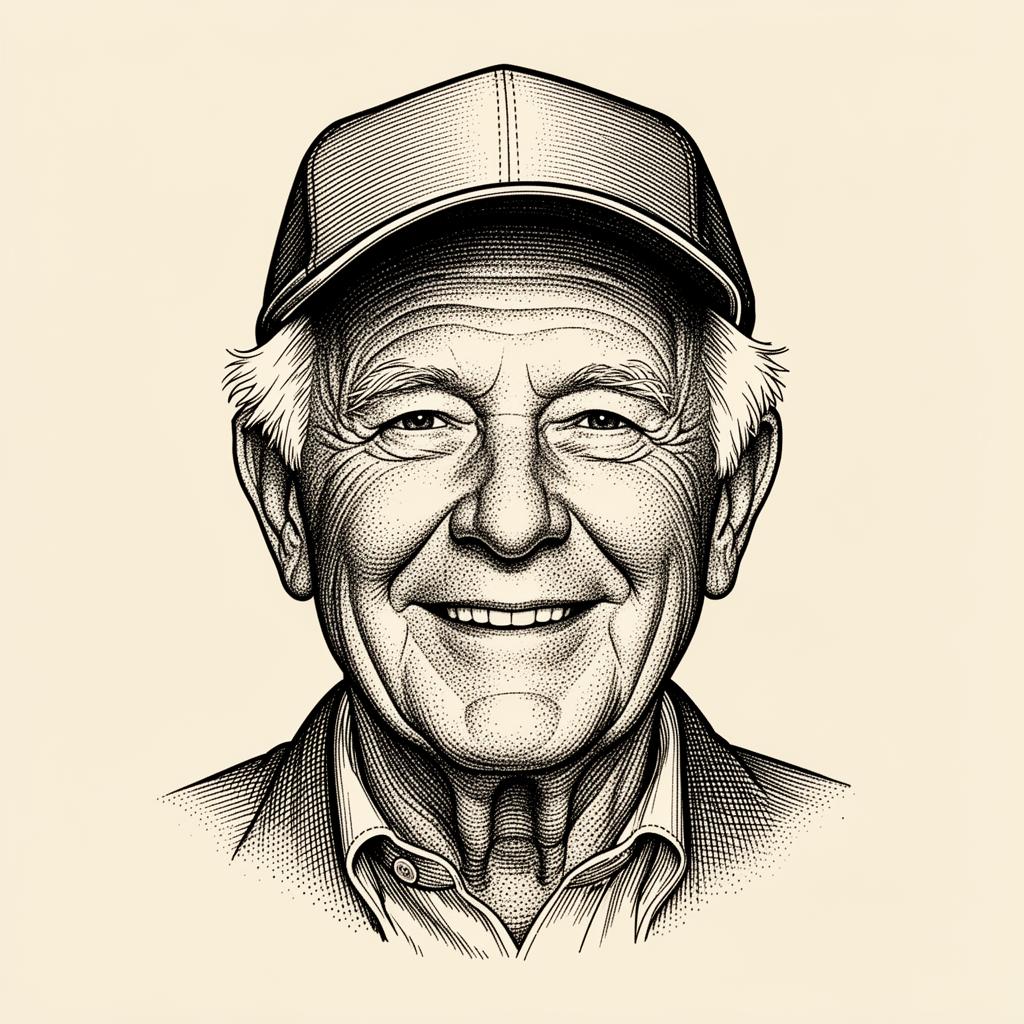 Sam Walton portrait illustration